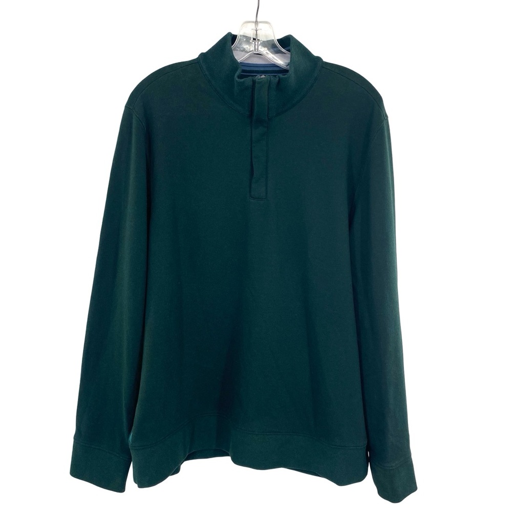 Untuckit Corral Quarter Zip Pullover Sweatshirt Forrest Green Size XL